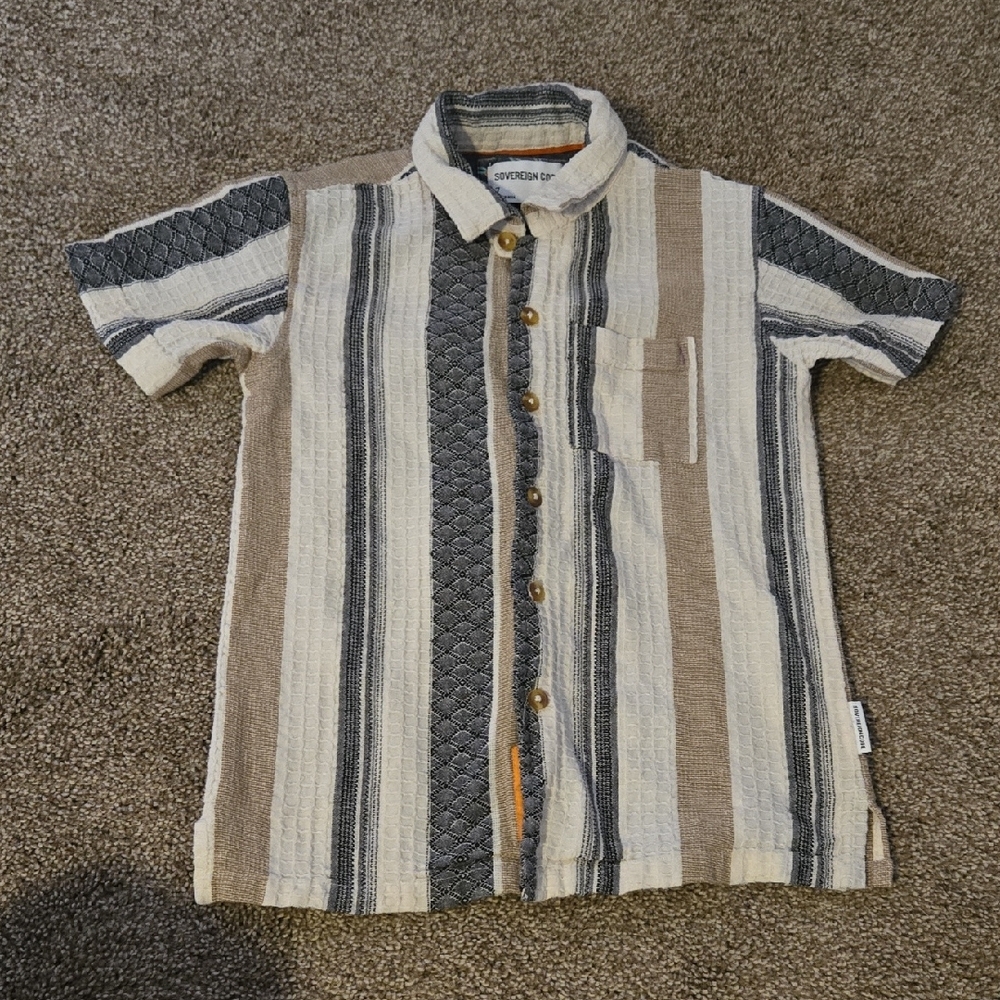 Sovereign Code Textured Striped Shirt Boys Size 7